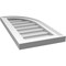 Ekena Millwork Quarter Round Top Right Surface Mount PVC Gable Vent w/ 2"W x 1-1/2"P Brickmould Frame, 12"W x 24"H GVPQR12X2402SN - alternate 5